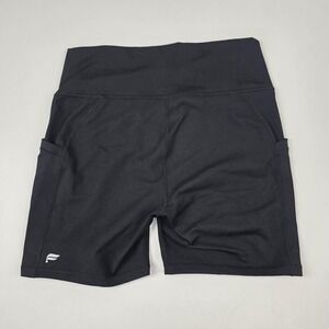 Fabletics Shorts Womens Medium Black PowerHold High Waist Pockets Compression